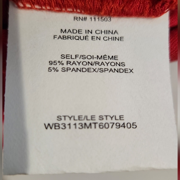 NWT XL Secret Charm Red faux wrap top very soft. - Picture 5 of 5